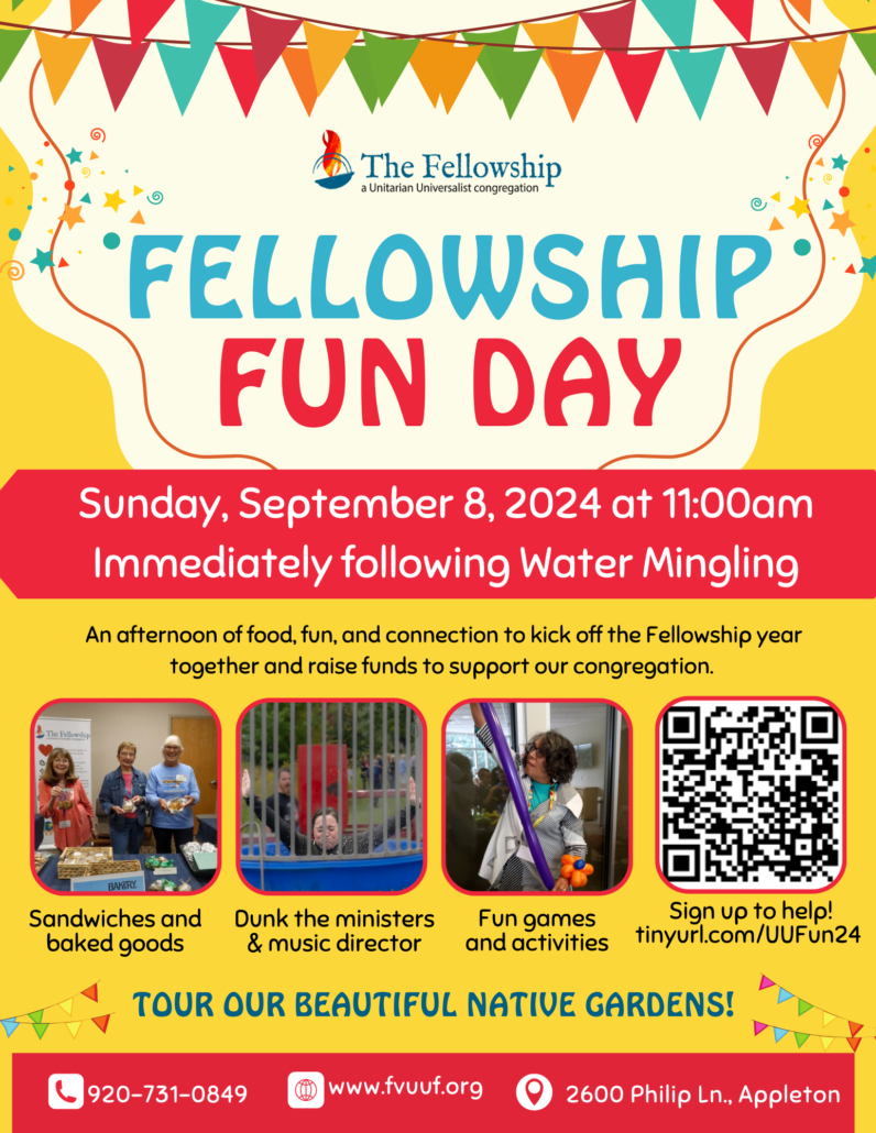 Fellowship Fun Day Sept. 8 2024 immediately following water mingling service photo of balloon animals